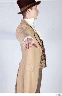  Photos Man in Historical suit 8 19th century Beige jacket Beige suit Historical clothing upper body 0007.jpg